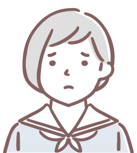 悩んでいる女学生